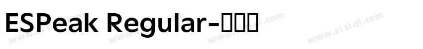 ESPeak Regular字体转换